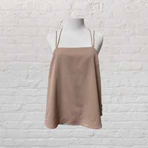 TOBI Strappy Taupe Tan Crop Tank Small